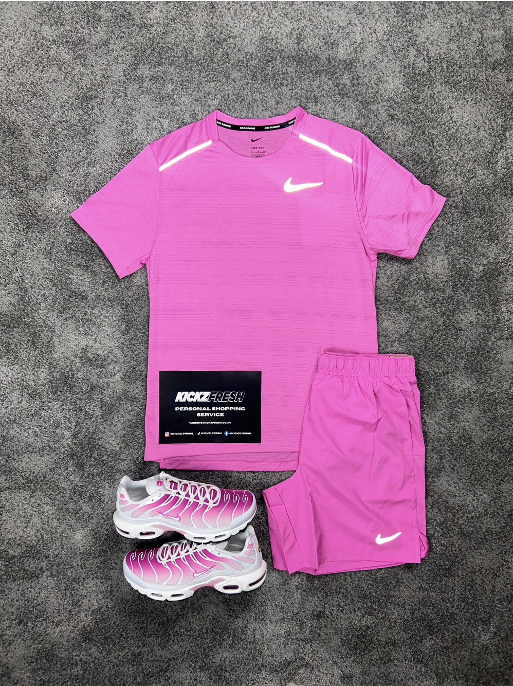 NIKE MILER SET HYPER ROZE VOOR HEREN