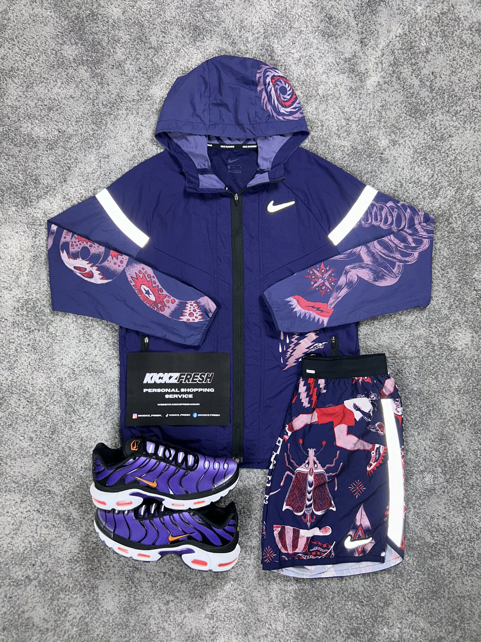 NIKE WINDRUNNER-SET IN PAARSE DRAGON-KLEUR VOOR HEREN