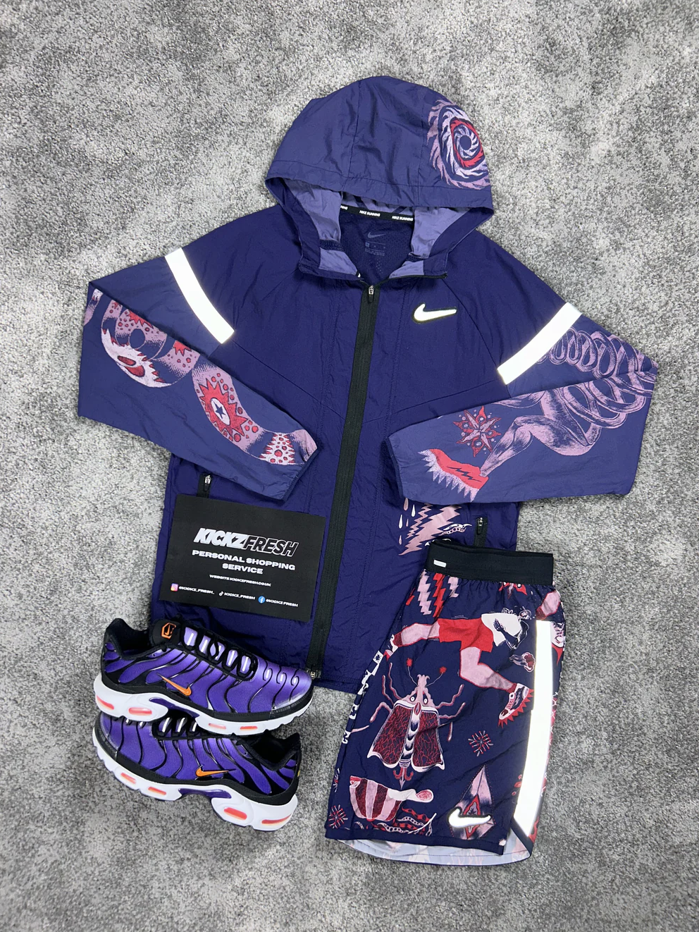 NIKE WINDRUNNER-SET IN PAARSE DRAGON-KLEUR VOOR HEREN