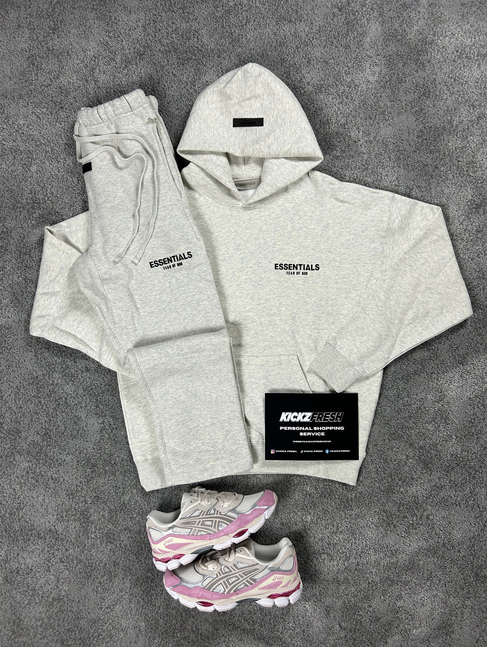 ESSENTIALS FEAR OF GOD OPEN-LEG TRAININGSPAK IN LICHTE OATMEAL