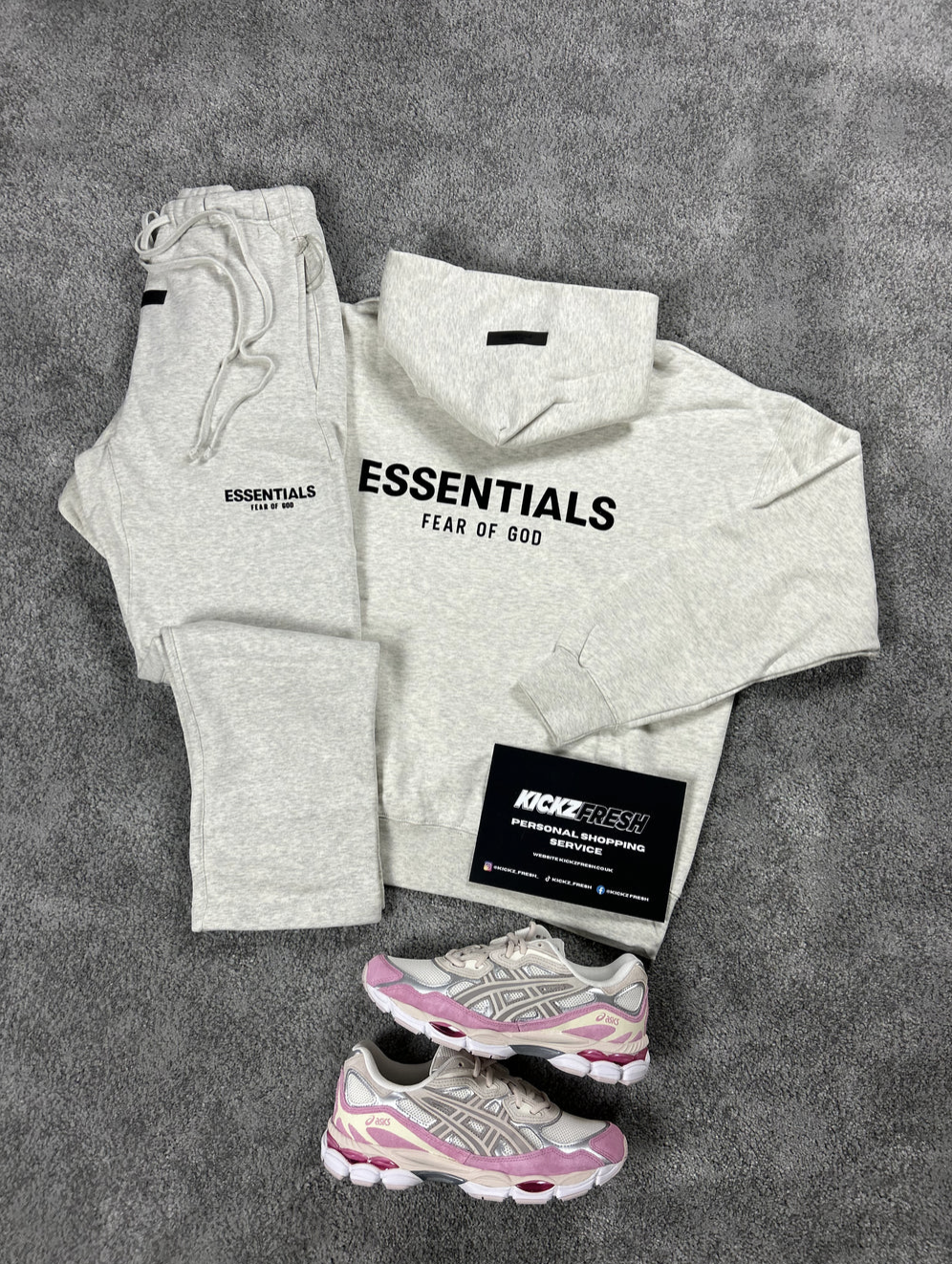 ESSENTIALS FEAR OF GOD OPEN-LEG TRAININGSPAK IN LICHTE OATMEAL