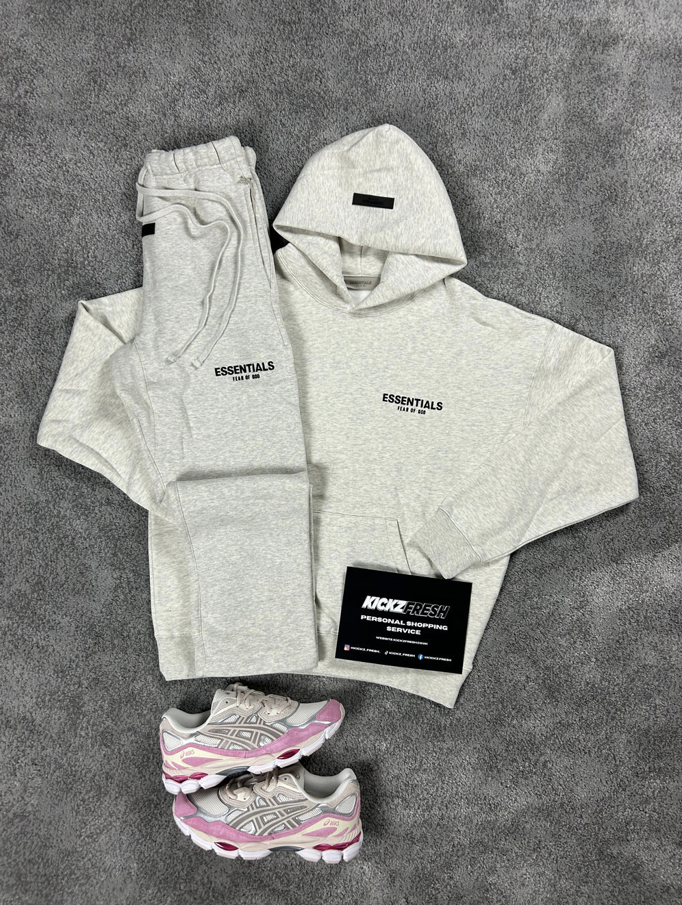 ESSENTIALS FEAR OF GOD OPEN-LEG TRAININGSPAK IN LICHTE OATMEAL