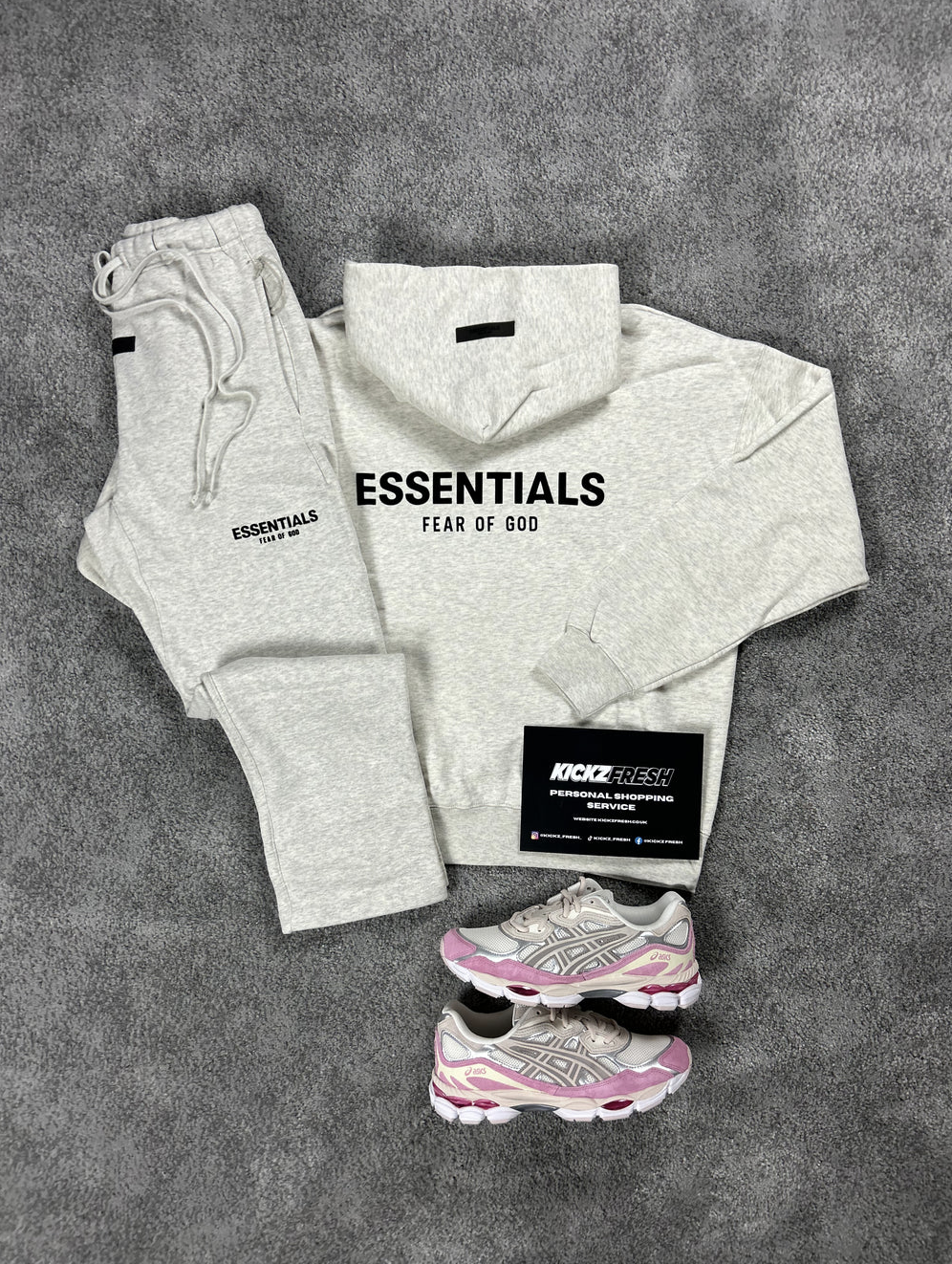 ESSENTIALS FEAR OF GOD OPEN-LEG TRAININGSPAK IN LICHTE OATMEAL