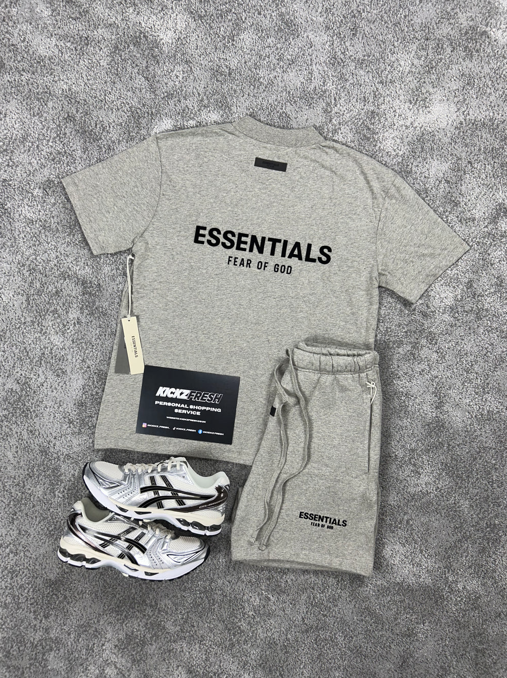 ESSENTIALS FEAR OF GOD-SET IN DONKERE OATMEAL VOOR HEREN