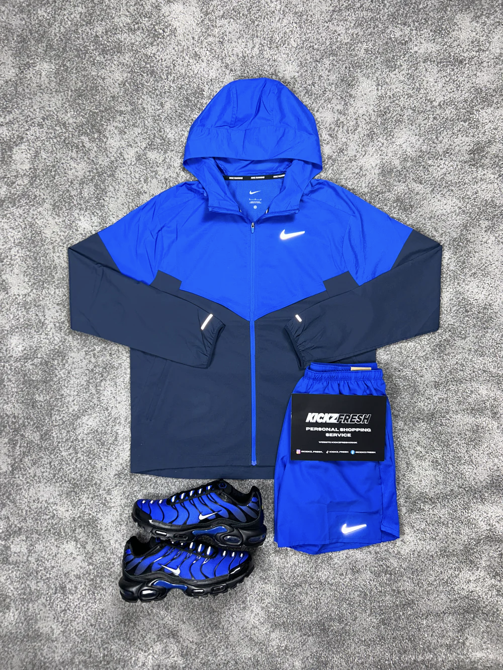 NIKE WINDRUNNER-SET IN KONINGSBLAUW VOOR HEREN