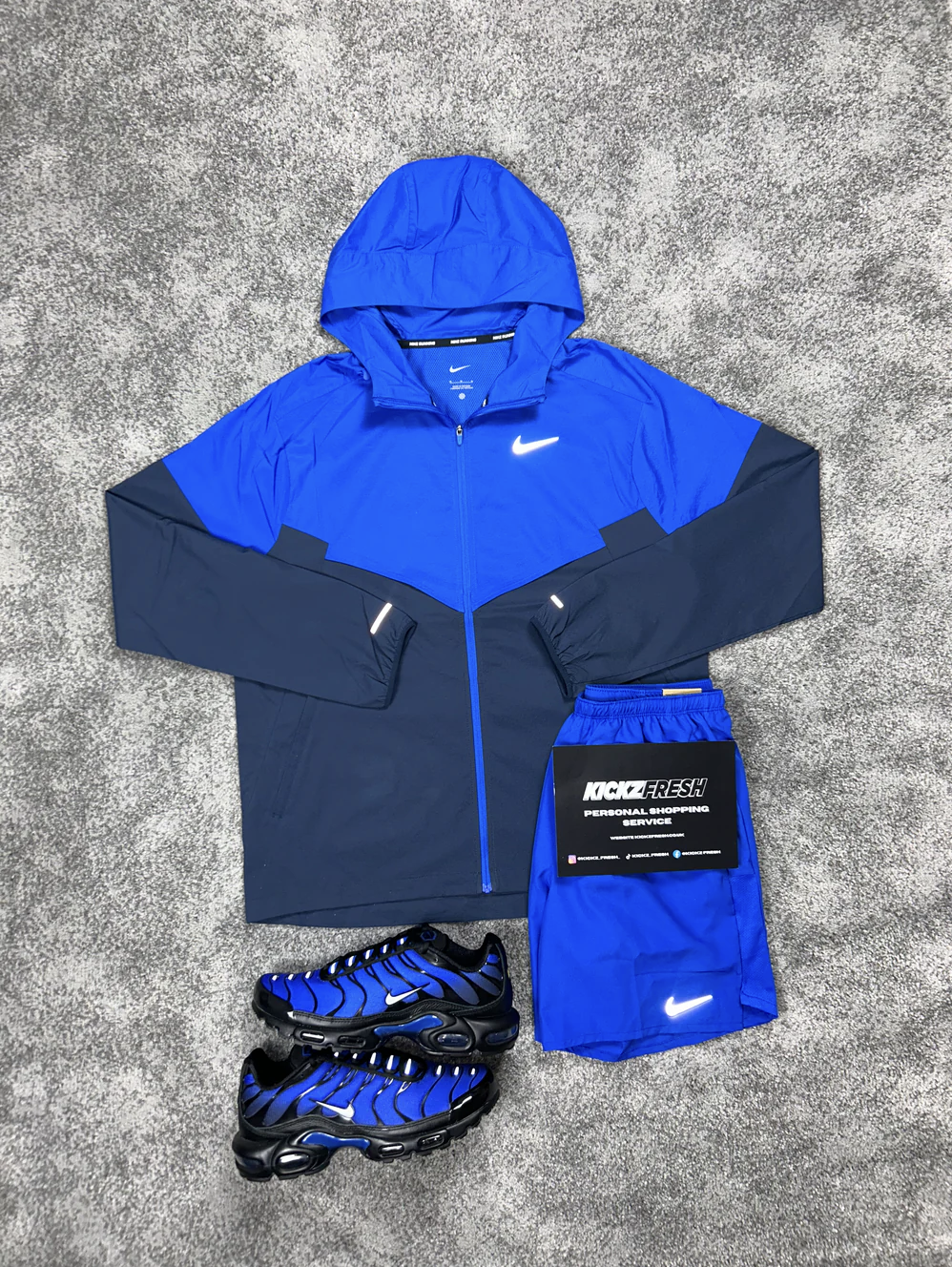 NIKE WINDRUNNER-SET IN KONINGSBLAUW VOOR HEREN