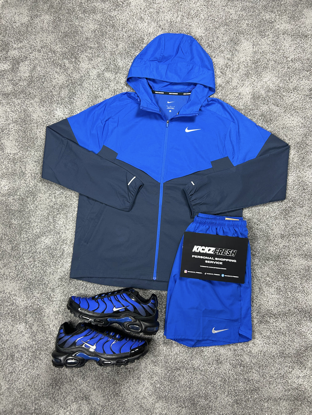 NIKE WINDRUNNER-SET IN KONINGSBLAUW VOOR HEREN