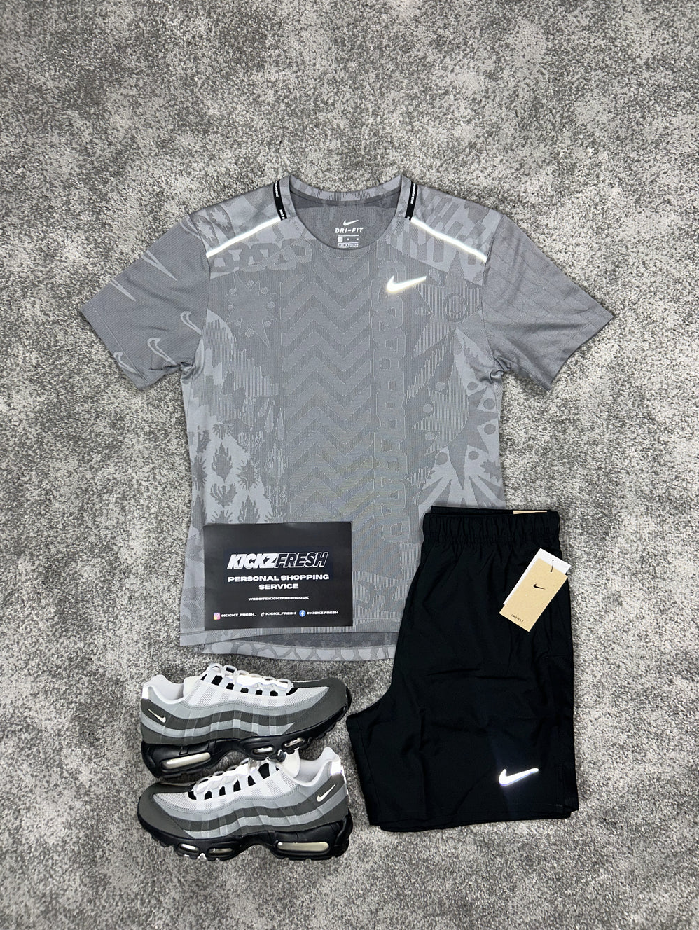 NIKE MILER TOKYO-SET IN GRIJS VOOR HEREN