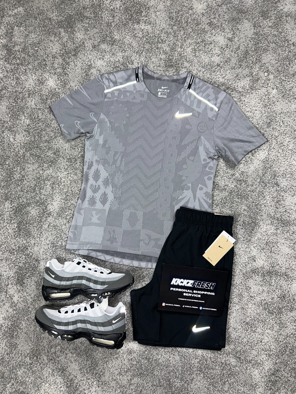 NIKE MILER TOKYO-SET IN GRIJS VOOR HEREN