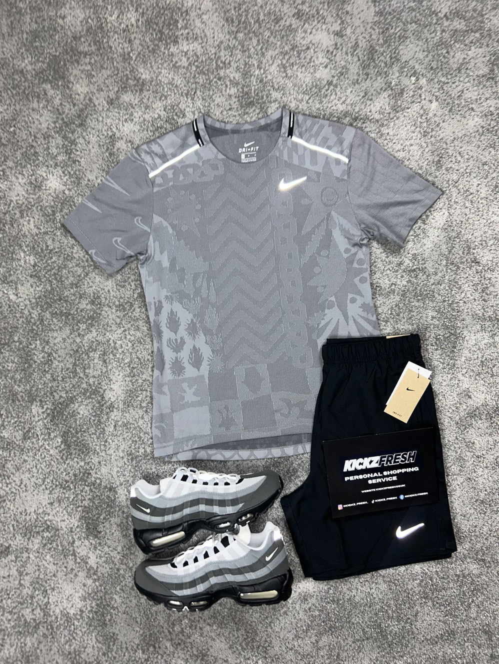NIKE MILER TOKYO-SET IN GRIJS VOOR HEREN