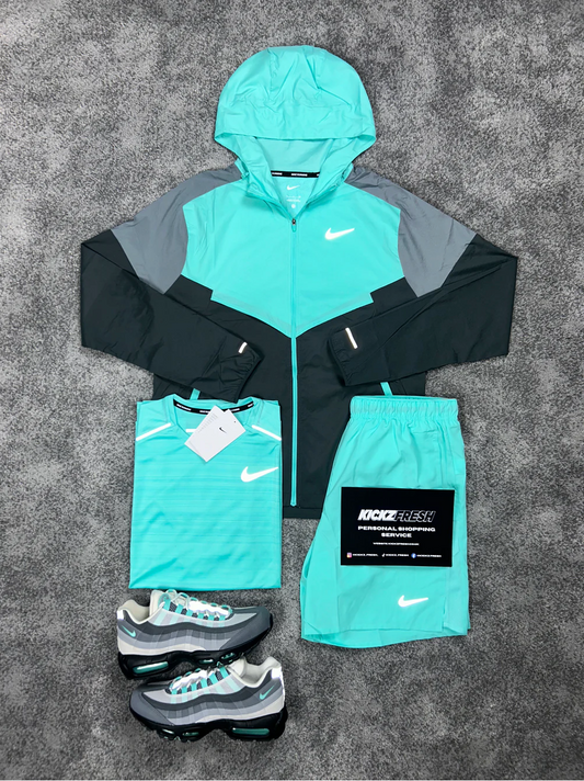 NIKE 3-DELIGE WINDRUNNER HYPER TURQUOISE HEREN SET