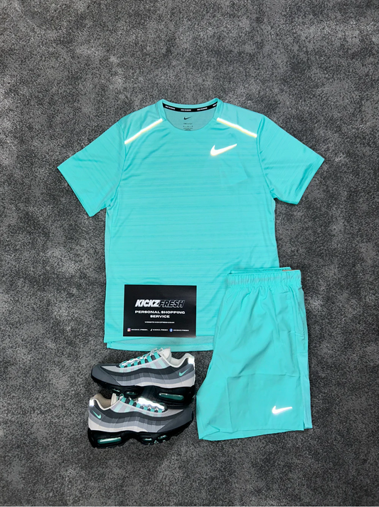 NIKE MILER SET HYPER TURQUOISE VOOR HEREN
