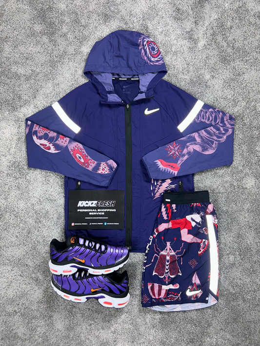 NIKE WINDRUNNER-SET IN PAARSE DRAGON-KLEUR VOOR HEREN