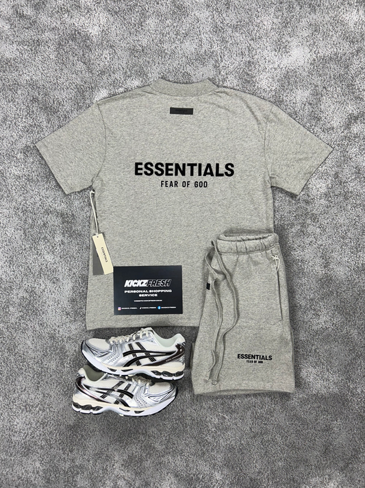 ESSENTIALS FEAR OF GOD-SET IN DONKERE OATMEAL VOOR HEREN