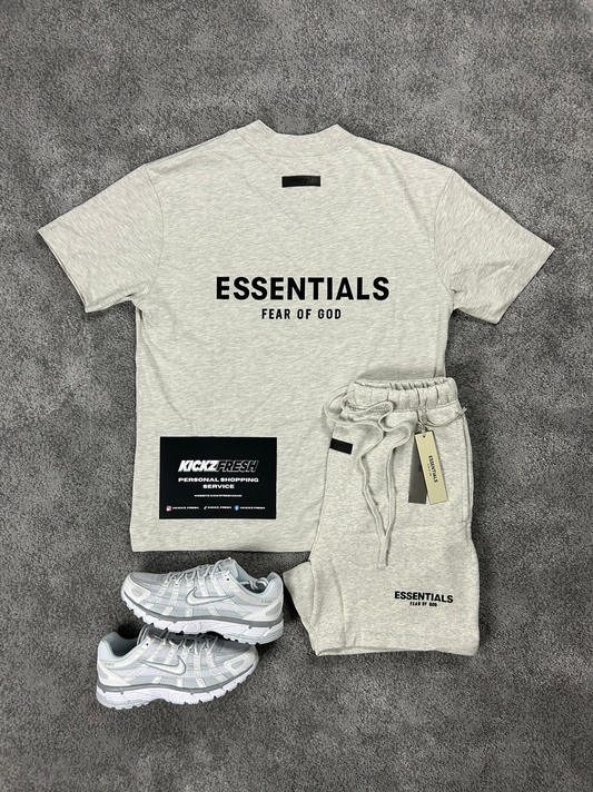ESSENTIALS FEAR OF GOD-SET IN LICHTE OATMEAL VOOR HEREN